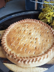 Постный пирог с картофелем и шампиньонами